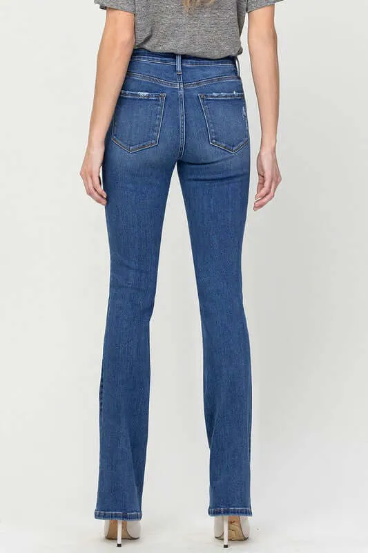 Shining Blue High Rise Bootcut Jeans