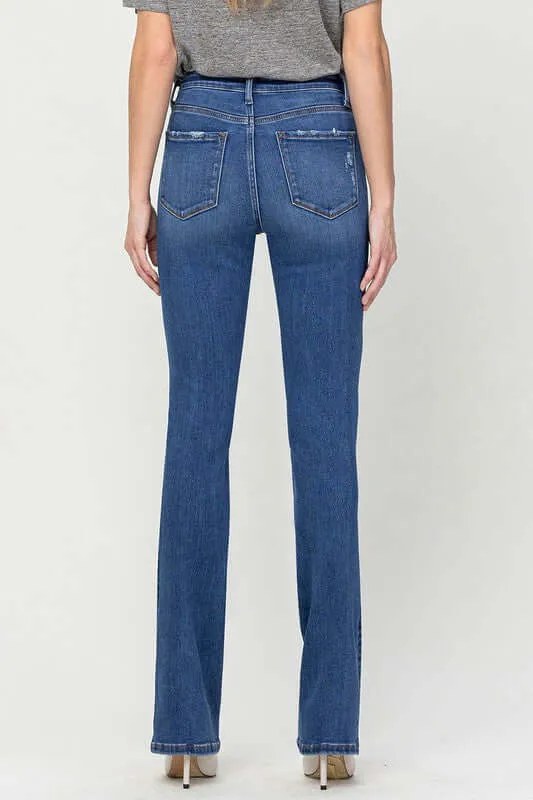 Shining Blue High Rise Bootcut Jeans