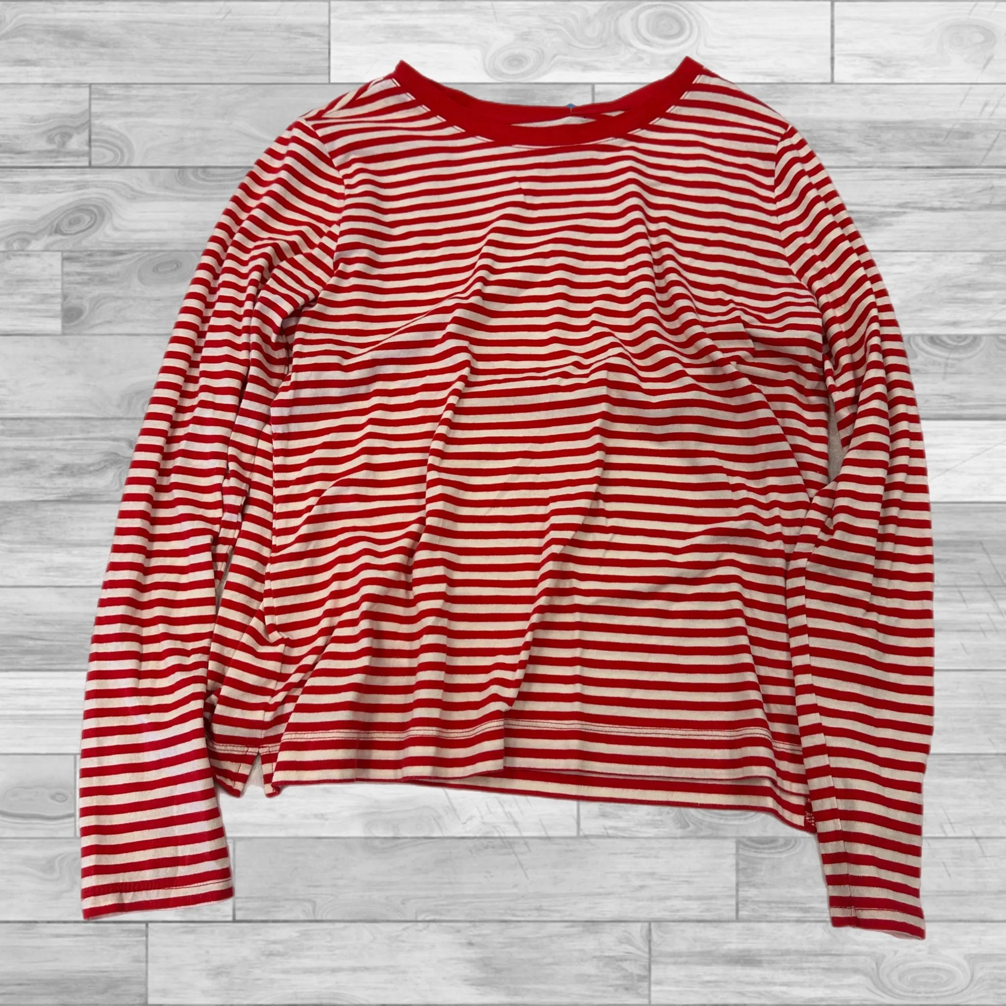 Striped Top Long Sleeve Basic Loft, Size M
