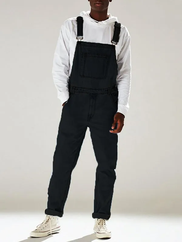 Trendy European American Suspenders With High Waist Jumpsuit