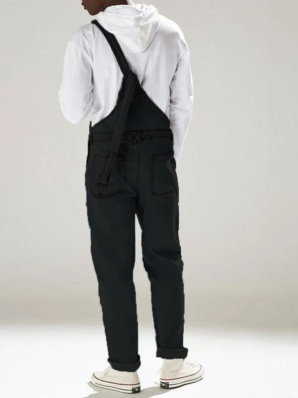 Trendy European American Suspenders With High Waist Jumpsuit