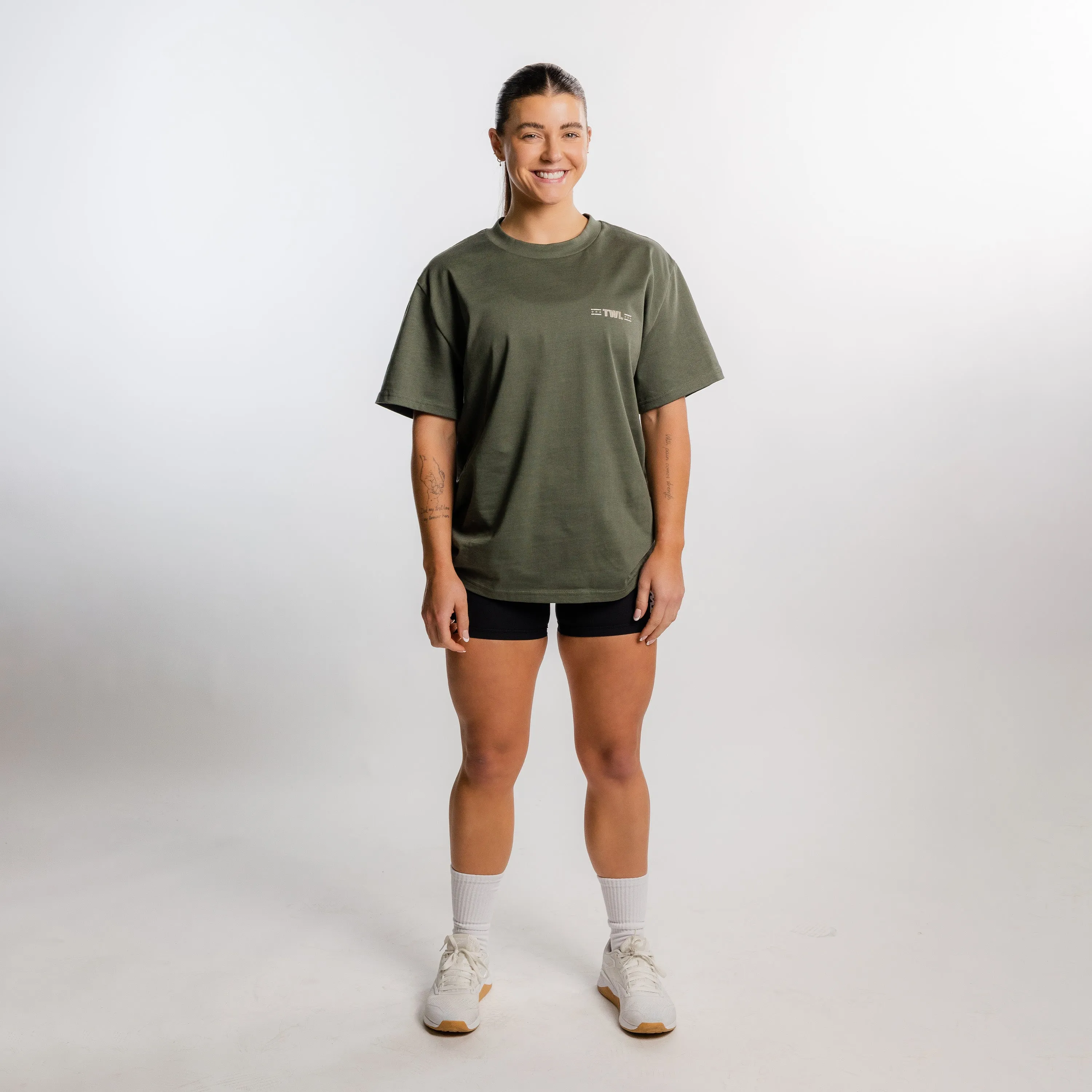 TWL - LIFESTYLE OVERSIZED T-SHIRT - BARBELL CLUB - GORILLA/PINE