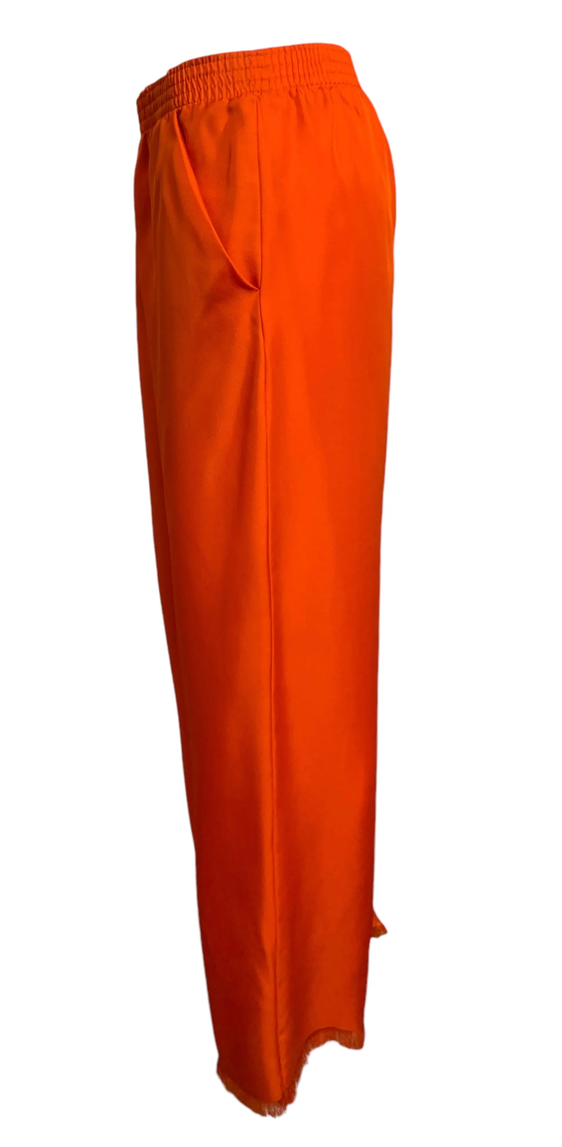 Yves Saint Laurent Orange Silk Blouse and Pants Ensemble