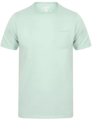 Zac Crew Neck Cotton T-Shirt with Pocket In Mint - Tokyo Laundry
